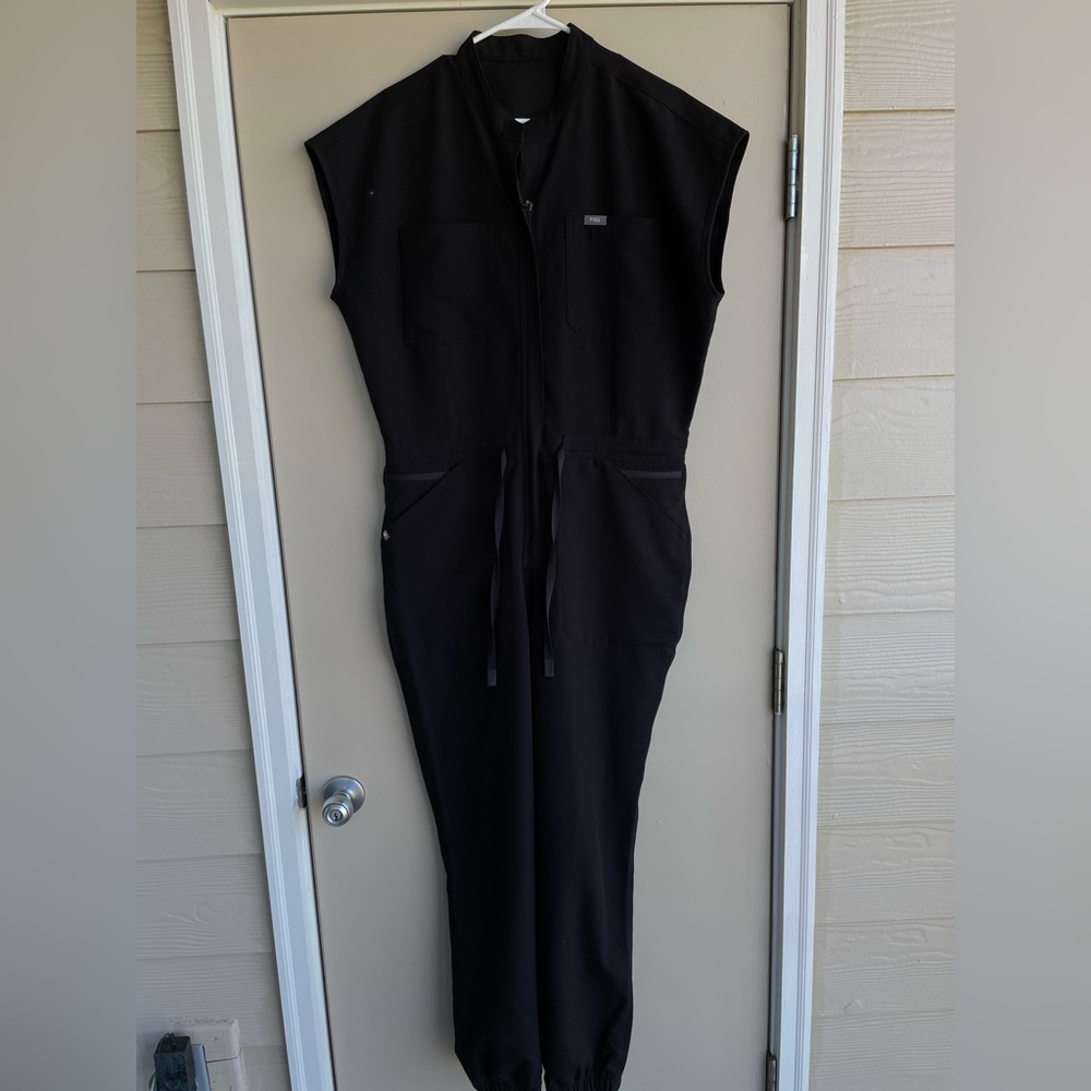 Black large FIGS Jumpsuit scrubs.